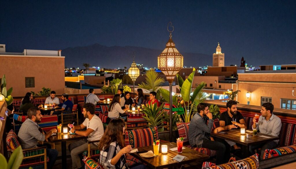 Bar sul tetto a Marrakech