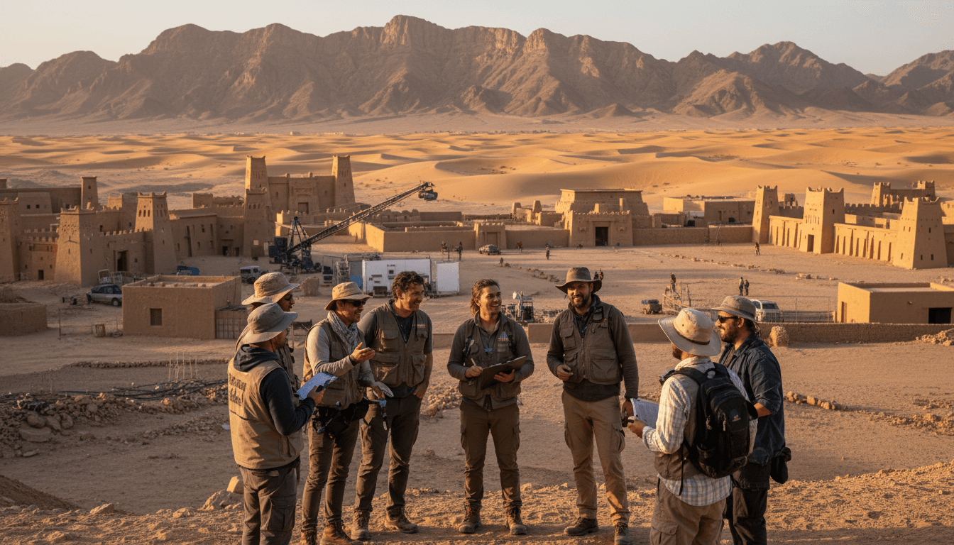 Cinema a Ouarzazate deserto