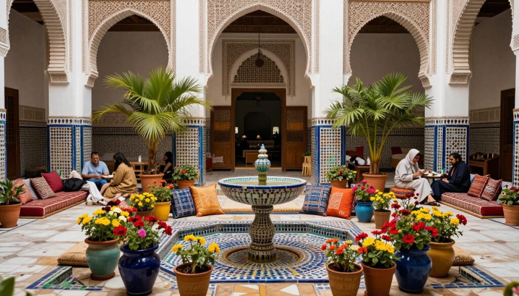Cortile interno di un riad a Marrakech