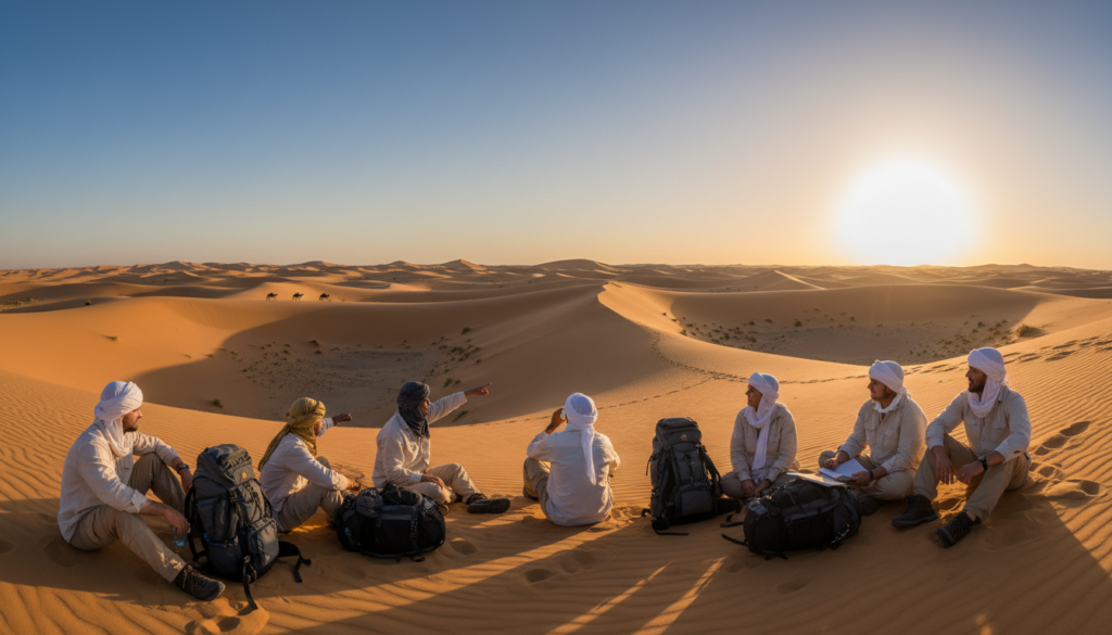 Percorso escursione deserto del Sahara