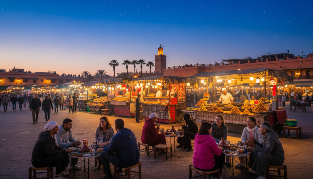 atmosfera serale piazza Marrakech