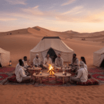 campo tendato nel deserto del Sahara
