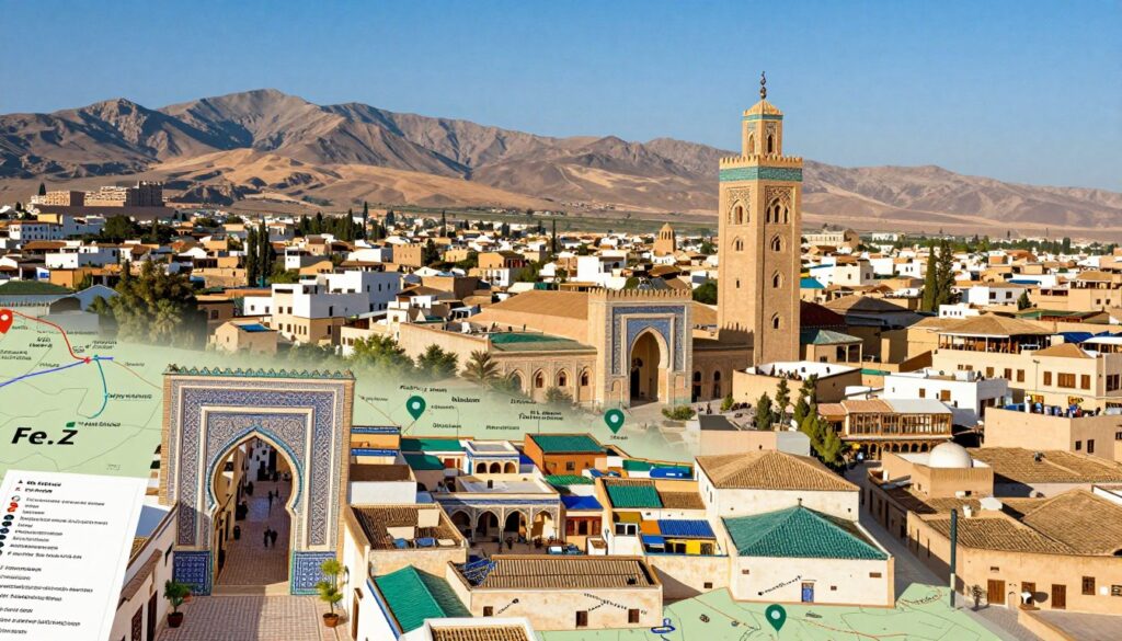 pianificazione viaggio Fez mappa itinerario