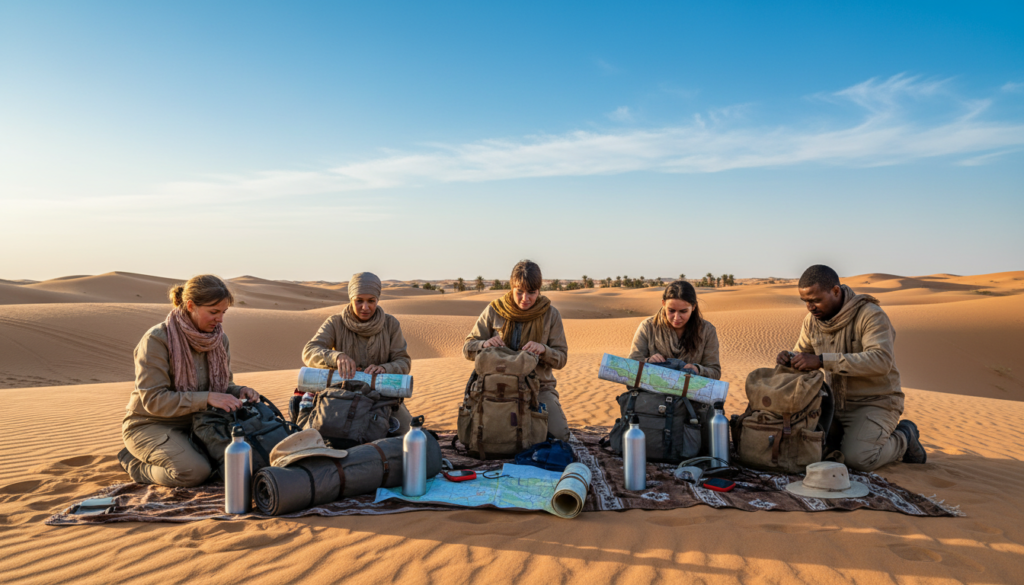 preparazione viaggio deserto