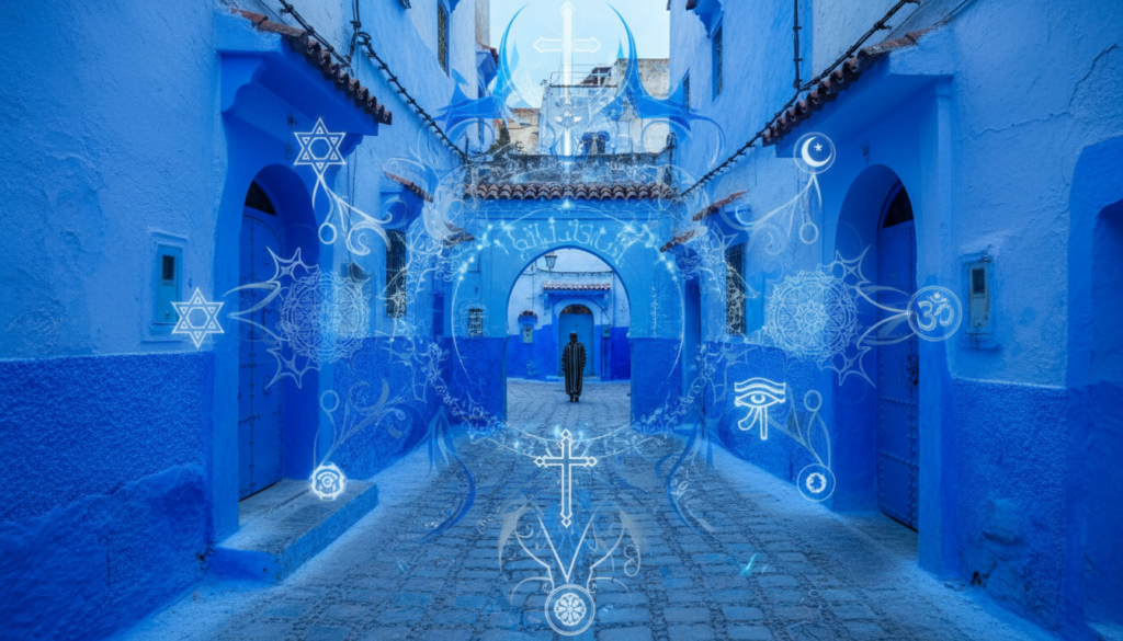 teorie religiose colore blu chefchaouen