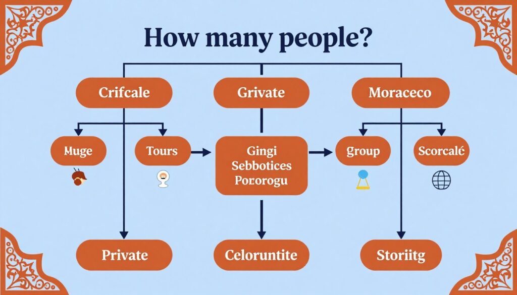 Albero decisionale per scegliere tra tour privato vs gruppo marocco