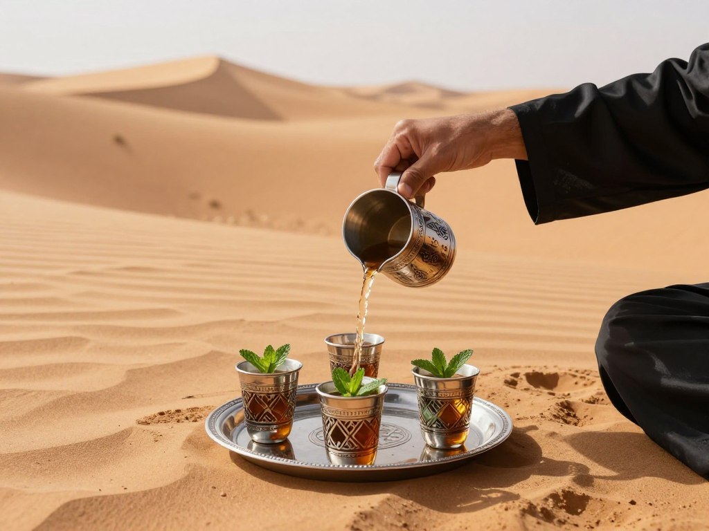 Cerimonia del tè nel deserto di Merzouga