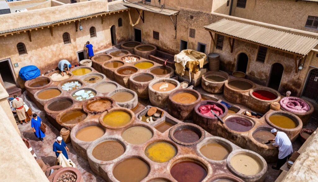Concerie di Chouara a Fes durante il tour marocco 10 giorni