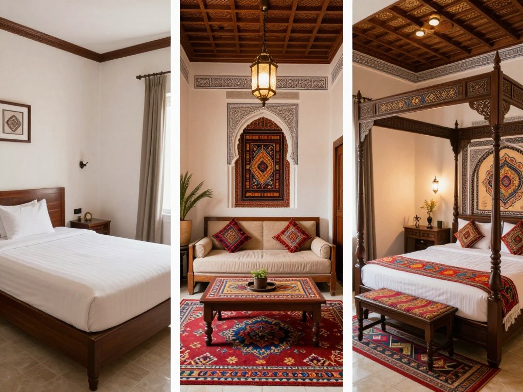 Confronto camere tra tour marocco budget vs lusso vs standard