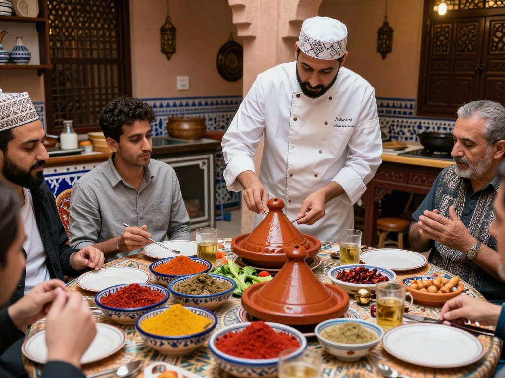 Cooking class tradizionale a Marrakech durante un tour marocco di 10 giorni
