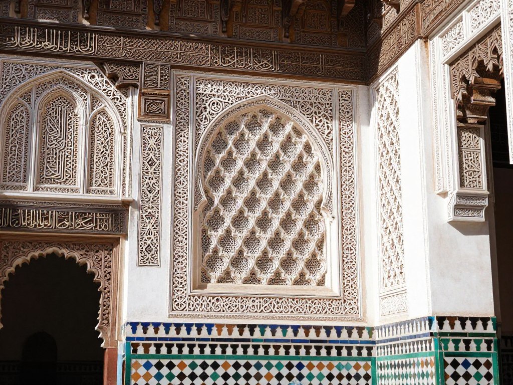 Dettaglio architettonico della Medersa Bou Inania