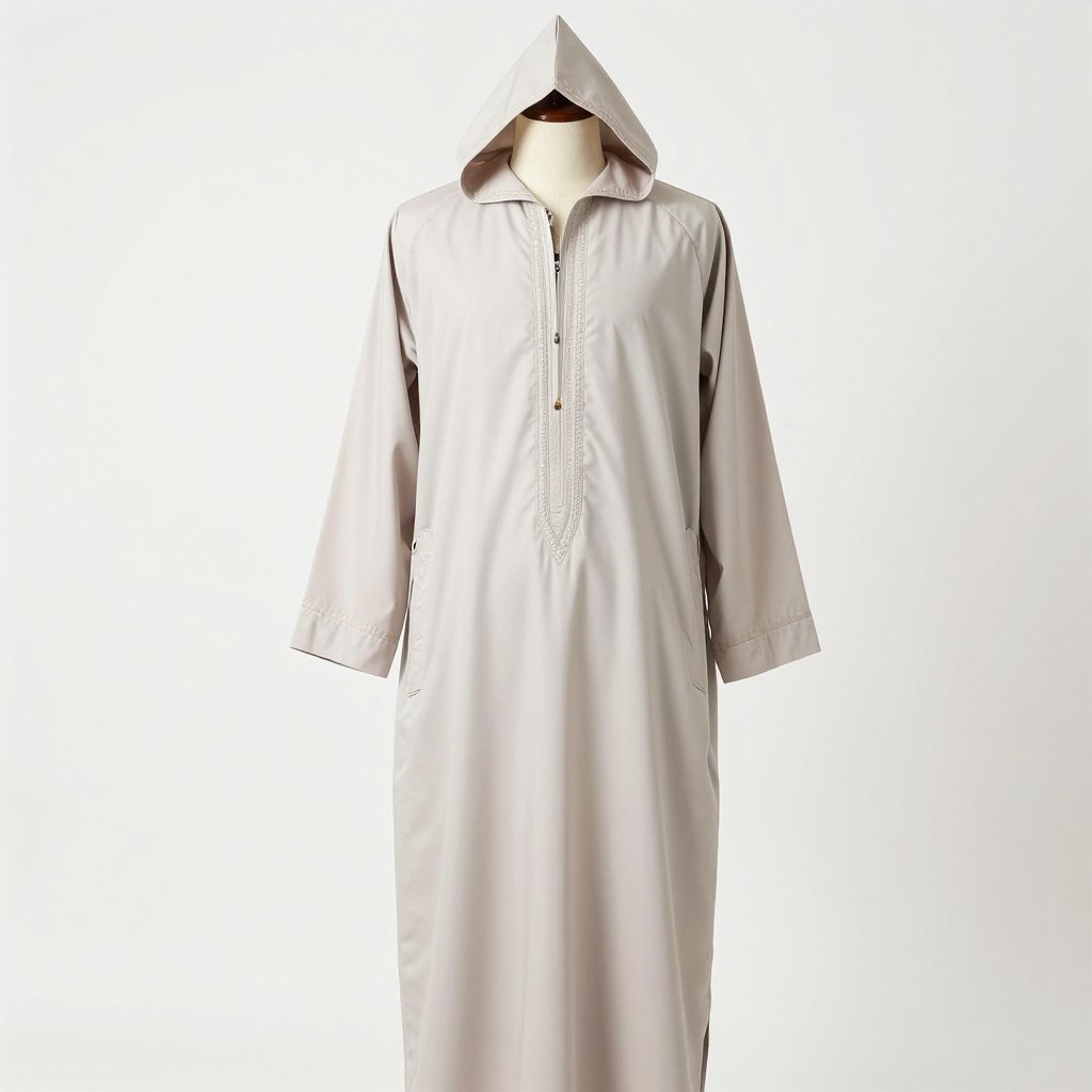 Djellaba da uomo tradizionale in tessuto di qualità