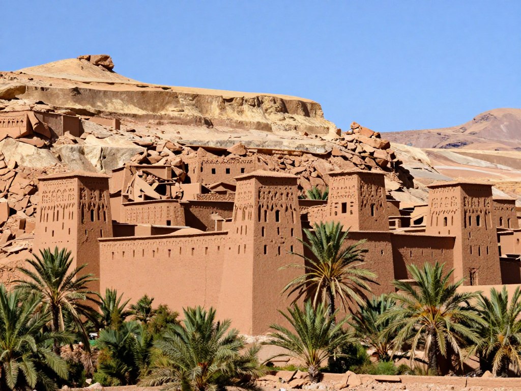 Kasbah tradizionale nella Valle del Dades
