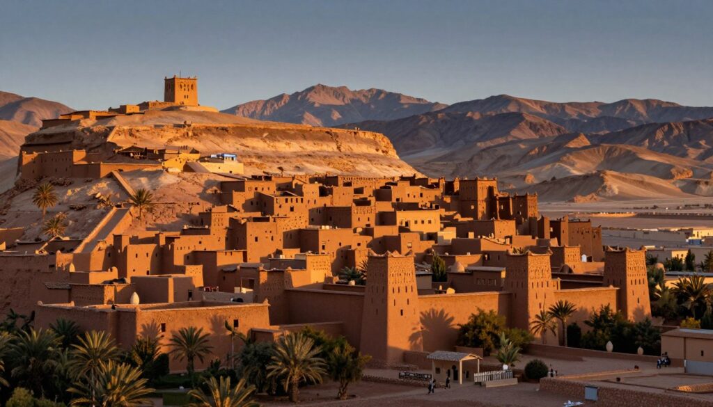 Ksar di Ait Benhaddou al tramonto durante il tour marocco 10 giorni