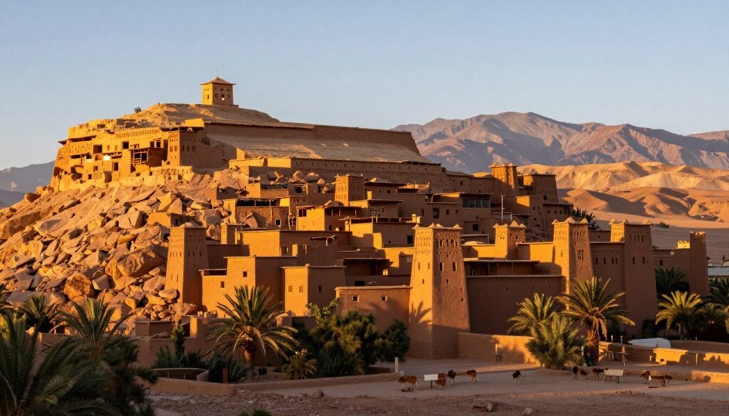 Ksar di Ait Benhaddou al tramonto durante il tour marocco 7 giorni