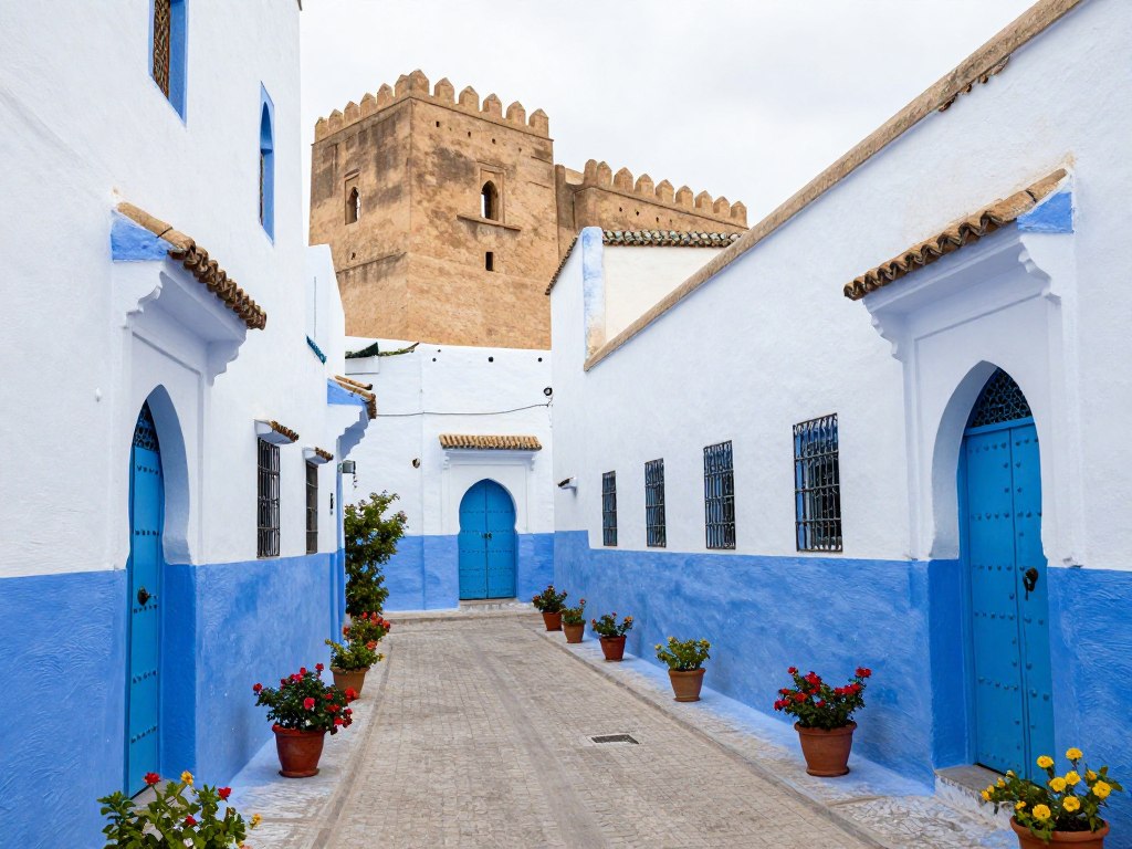 La Kasbah degli Oudaïa di Rabat con i suoi caratteristici vicoli bianchi e blu - Guida di Viaggio in Marocco