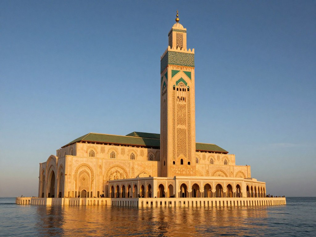 La maestosa Moschea Hassan II di Casablanca, tappa finale di molti tour marocco