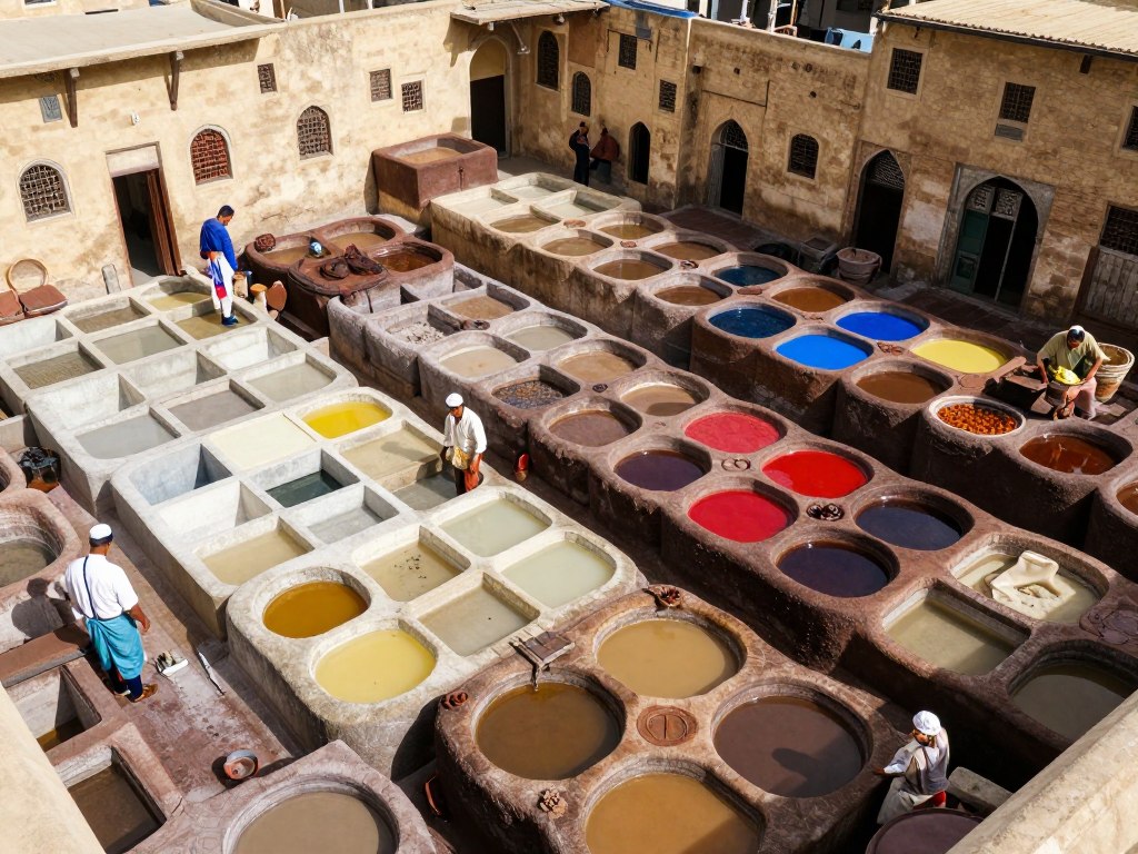 Le famose concerie di Fes esplorate con calma durante un tour marocco di 10 giorni