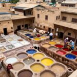 Le storiche concerie di pelli di Fez con le caratteristiche vasche colorate - Guida di Viaggio in Marocco