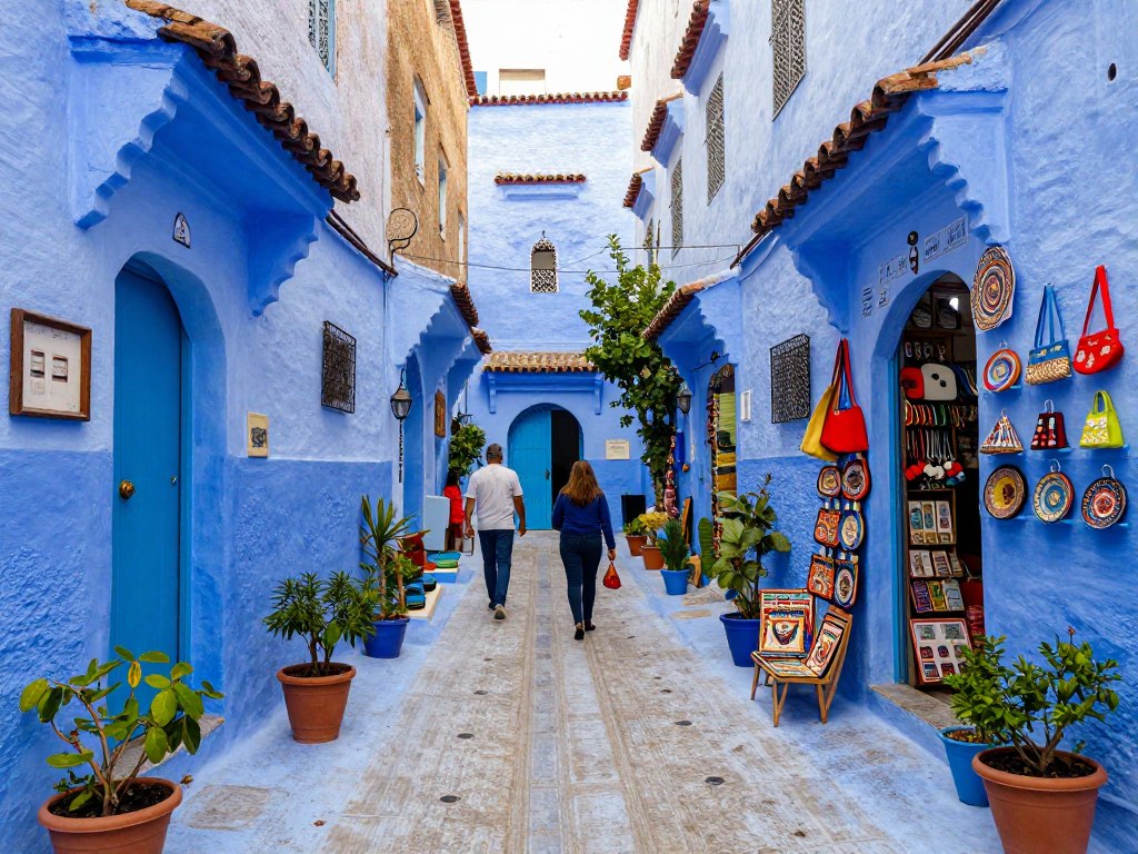 Le strade blu di Chefchaouen, tappa veloce nei tour marocco di 7 giorni