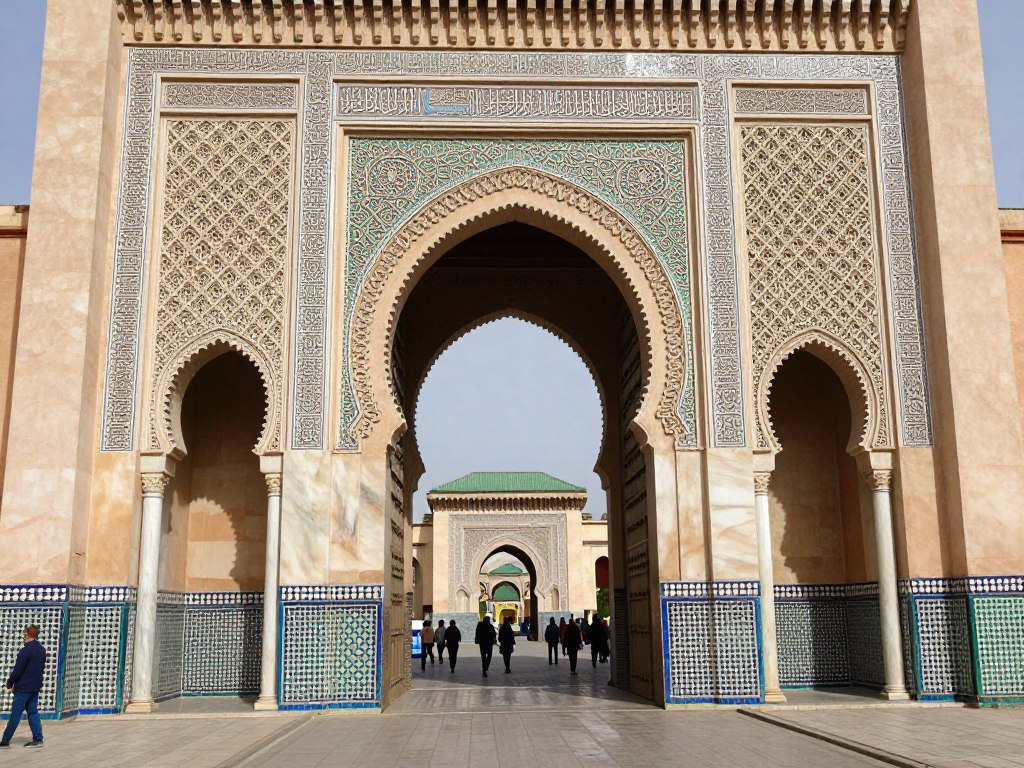 L'imponente porta Bab Mansour di Meknes, una delle più belle del Marocco - Guida di Viaggio in Marocco