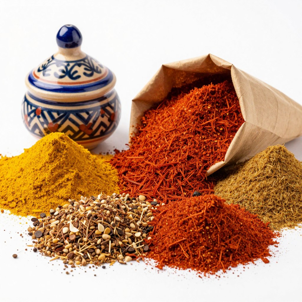 Mix di spezie colorate del Souk Attarine