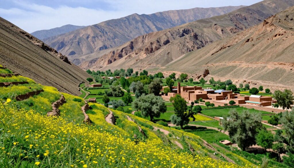 Paesaggio primaverile in Marocco durante il tour marocco 10 giorni