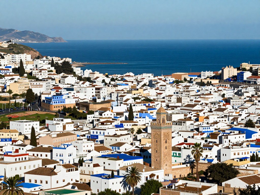 Panorama di Tangeri con vista sullo Stretto di Gibilterra - Guida di Viaggio in Marocco