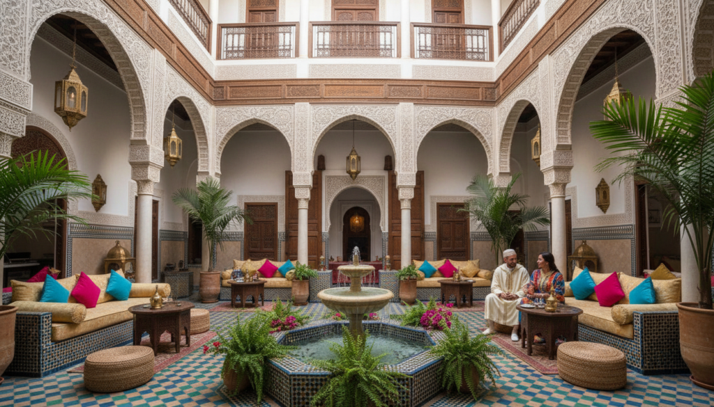 Riad tradizionale Marocco cortile