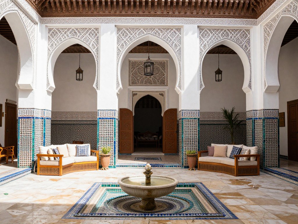 Riad tradizionale a Marrakech, alloggio del tour tangeri marrakech 8 giorni