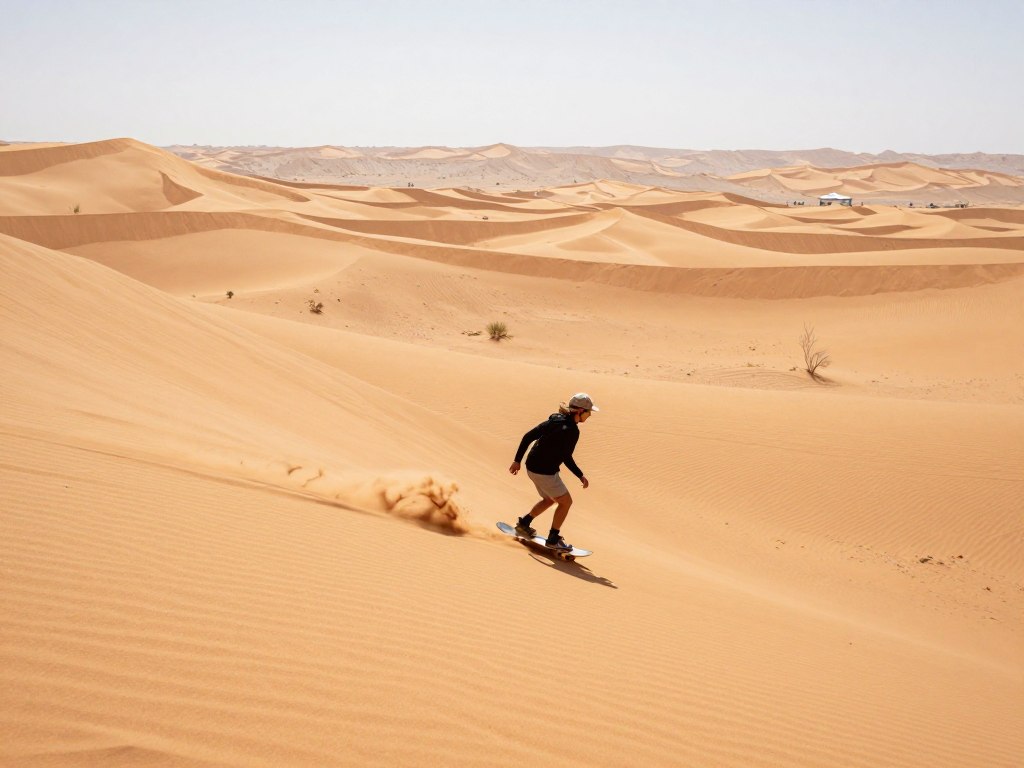 Sandboarding sulle dune di Merzouga