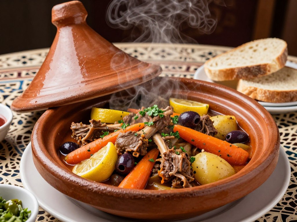 Tajine marocchino tradizionale con carne e verdure - Guida di Viaggio in Marocco