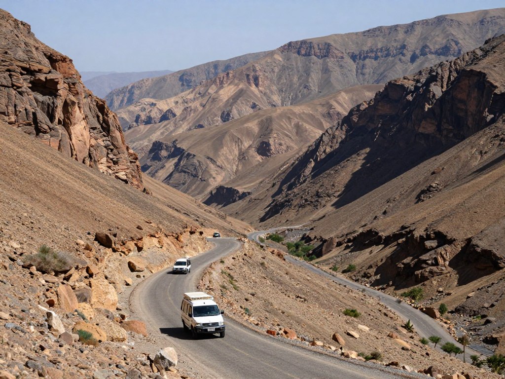 Trasferimento in auto attraverso l'Atlante durante un tour marocco di 7 giorni