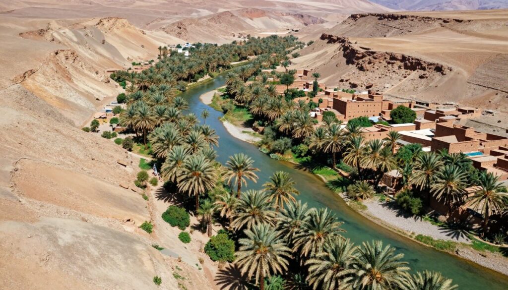 Valle dello Ziz con palmeti durante il tour marocco 7 giorni