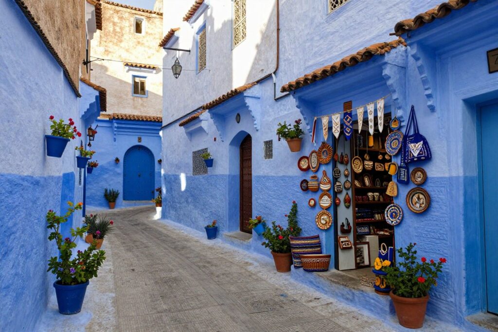 Vicoli blu di Chefchaouen durante il tour marocco 10 giorni