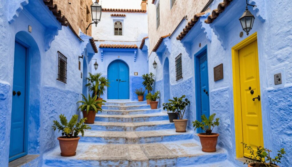 Vicoli blu di Chefchaouen durante il tour marocco 7 giorni