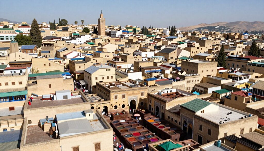 Vista panoramica della medina di Fes, la più autentica città imperiale del Marocco