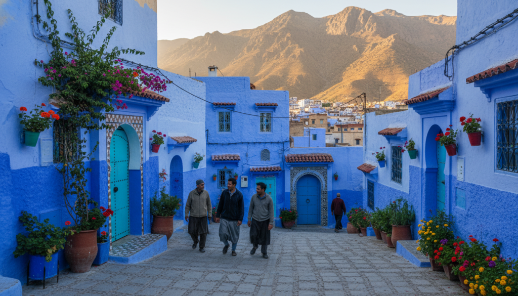 città blu Chefchaouen montagne Rif