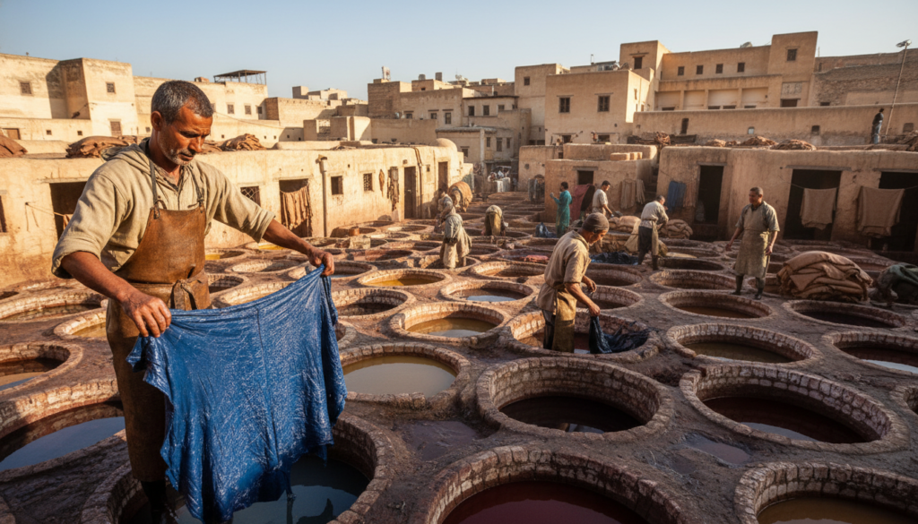 concerie Fez colori tradizionali