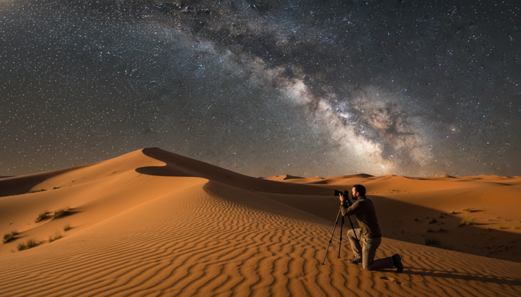 fotografia stelle deserto sahara fotografia stelle deserto sahara