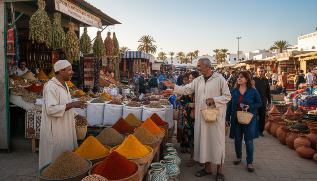 mercato tradizionale Agadir spezie