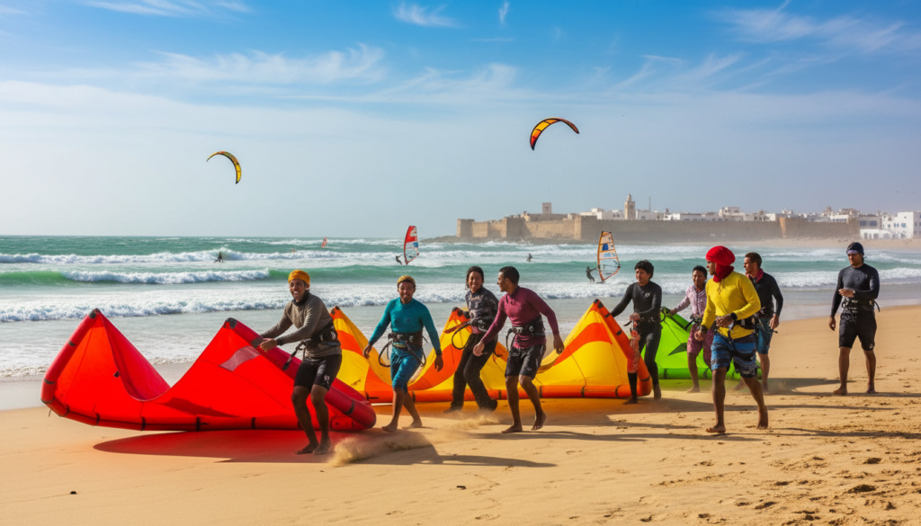spiaggia essaouira vento sport acquatici