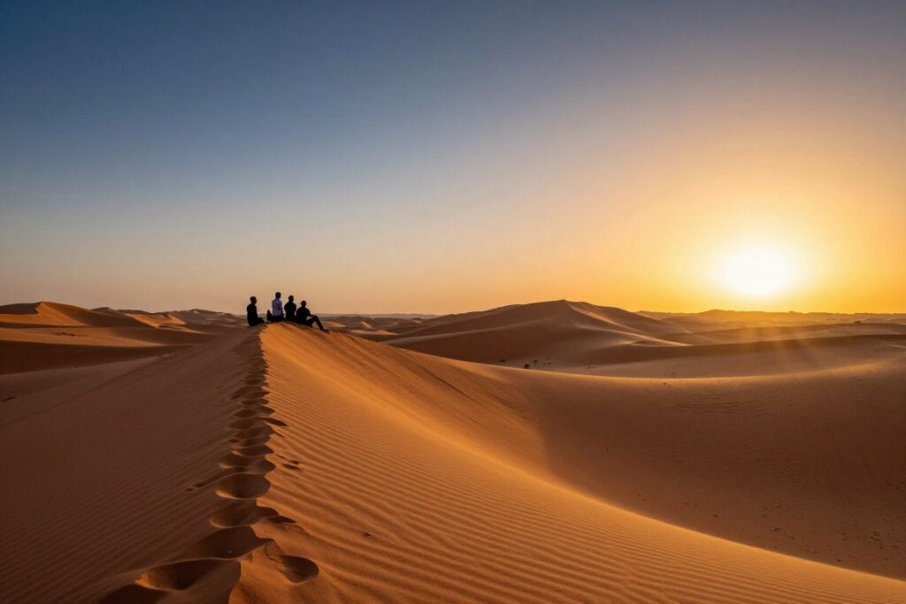 Alba sulle dune di Merzouga durante un tour Marocco di 4 giorni