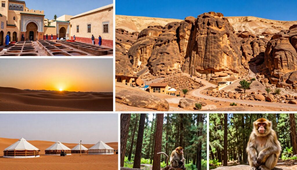 Tour Marocco 5 giorni con vista panoramica di Fes e deserto