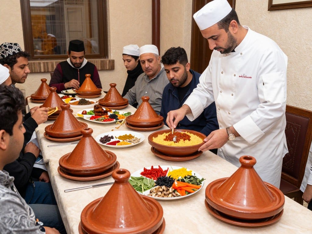Corso di cucina marocchina con preparazione di tajine e couscous tradizionali, guida marrakech Corso di cucina marocchina con preparazione di tajine e couscous tradizionali, guida marrakech